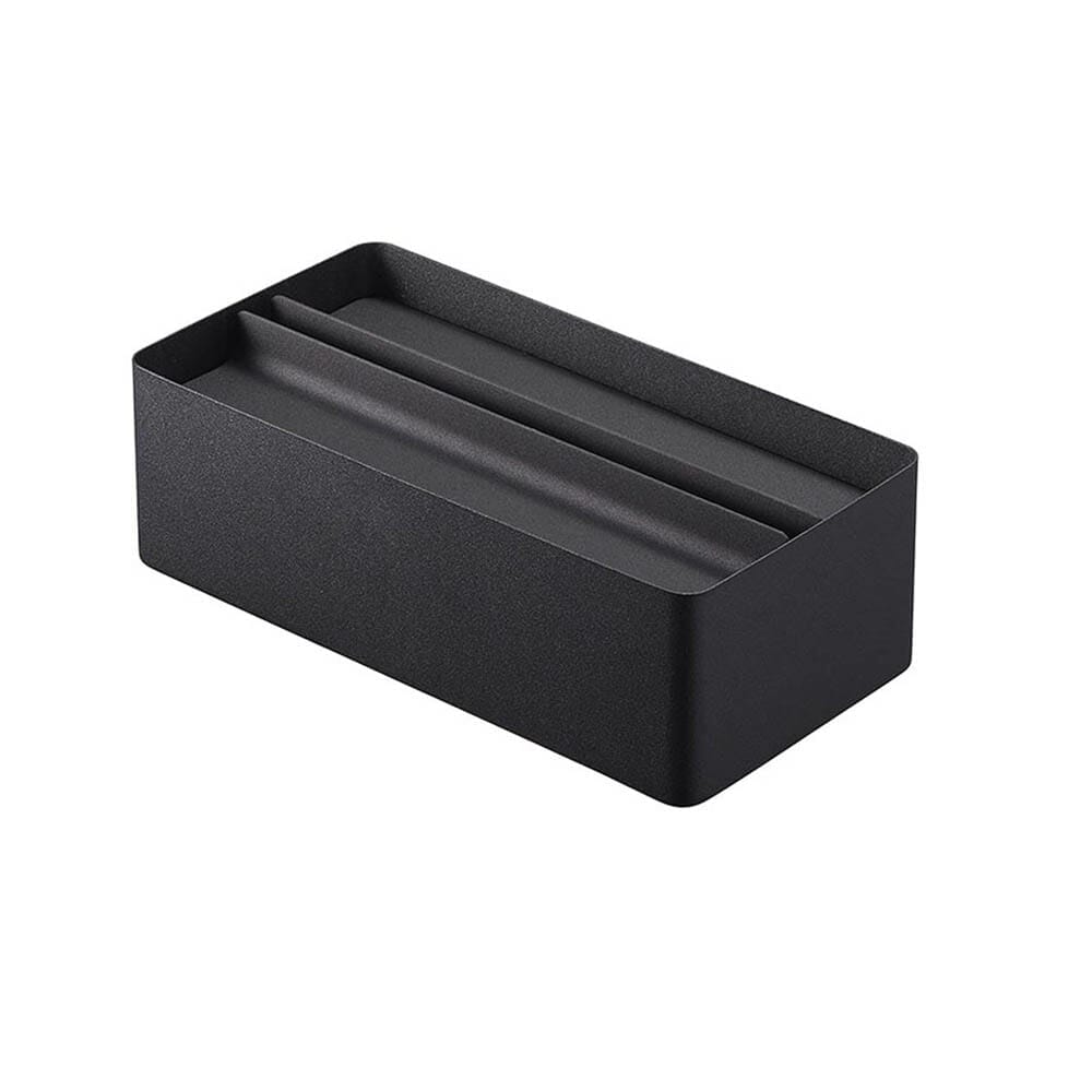 YAMAZAKI Tissue Box Steel Black U Homeloo